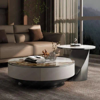 Metal Coffee Table Living Room Ornament Round Unique Coffee Table Platform Topper Set Nordic Italian Luxury Mueble Home Decor