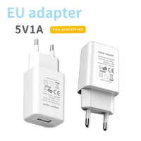 Quality EU Adapter DC 5V 1A USB Interface Convenient Travel Phone Charging Head Durable Lithe Black White European Charge Plug