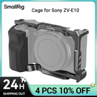 (Upgraded Version) SmallRig ZV-E10 Cage with Silicone Handle with Cold Shoe and Quick Release Plate for Sony ZV-E10 - 3538B