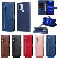 Pu Leather zipper Case For MOTO Edge20 pro LG K41S Google pixel6 Sony xperia L4 Oneplus Nord CE 5G Vivo Y75 4G File Card Cover
