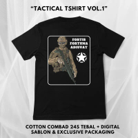 Tshirt Tactical Vol.1 FORTIS FORTUNA ADIUVAT Cotton combad 24s Kaos militer tactical tebal adem nyam