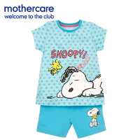 mothercare 專櫃童裝 Snoopy 史努比短袖居家服/睡衣/睡褲/上衣+褲子 (3-6歲)