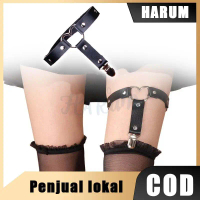 Penjepit Stocking Heart Garter Belt Jepit Stocking Gothic dengan Desain Love dan Material PU Leather