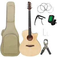 IRIN 6 Strings Acoustic Guitar 41 Inch Spruce Wood Panel Folk Guitarra with Guitar Bag Capo Strings Strap Parts &amp; Accessories
