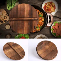 Chinese Nature Fir Handmade Export Anti- Pot Cover Iron Hypotenuse Cover Wok Wooden Pan Handle Kitchen Accessories