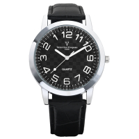 Valentino Coupeau 范倫鐵諾 古柏 時光倒流系列腕錶(黑面/白字/皮帶)