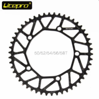 Litepro 130BCD 9 10 11 Speed Hollow CNC Alloy Single Disc Chain Wheel Road Folding Bike Chain Wheel 50/ 52/54/56/58 T Chainring