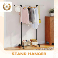 GHL - Stand Hanger Single Gantungan Baju Handuk Dll Bahan Stainless Steel & Plastik ABS