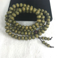 Green Sandalwood 108*8mm Buddhist Prayer Beads Mala Bracelet Buddha Party Business Vintage Jewelry Gift