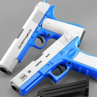 2024 M1911 Glock Soft Bullet Toy Gun Foam Ejection Toy Foam Darts Christmas Gift Airsoft Gun With Silencer For Kid Adult New 6+
