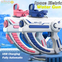 Electric Water Gun Toy High Pressure Launch Water Gun Automatic Water Spray Gun Beach Outdoor Game Water Fight Toys Gifts