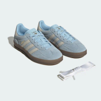 【adidas 愛迪達】GAZELLE INDOOR 運動休閒鞋(JI2717 女鞋 ORIGINALS復古休閒鞋 藍)