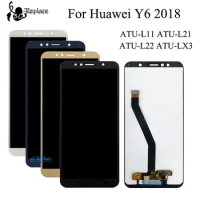 Black/White 5.7 inch For Huawei Y6 2018 ATU-L11 ATU-L21 ATU-L22 ATU-LX3 LCD DIsplay Touch Screen Digitizer Assembly Replacement