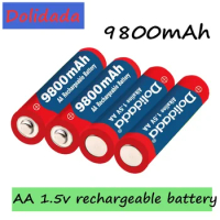 Dolidada 2021 New Tag 9800 MAH rechargeable battery AA 1.5 V. Rechargeable New Alcalinas drummey +1pcs 4-cell battery charger