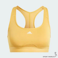 Adidas 女裝 運動內衣 排汗 涼感 中度支撐 黃 IK0166