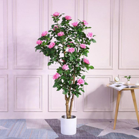 仿真玫瑰花裝飾假花室內客廳落地擺件絹花植物簡約創意盆景盆栽樹