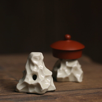 太湖石壺蓋置功夫茶壺手工陶瓷個性創新獨特茶具配件仿真擺件架子