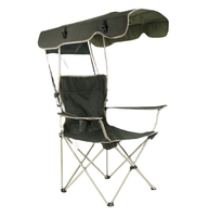 戶外露營休閒折疊椅 沙灘遮陽篷釣魚椅 營地寫生自動收合躺椅