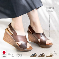 日本製 partir d'abord 8cm 厚底高跟 美腳 女涼鞋 (3色) #92978