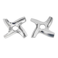 2Pcs Meat Grinder Blade Mincer Blades Stainless Steel Meat Grinder Parts #5 Mincer Accessory Replacement Fits For Moulinex