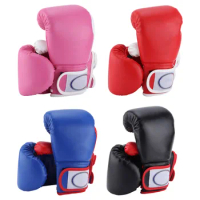 1 Pair Kids Boxing Gloves PU Leather Punching Bag Training Sparring Gloves Karate Muay Thai Training Gloves for Boys and Girls
