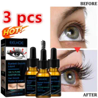 3pc Natural Eyelash Growth Serum 7 Days Fast Eyelashes Enhancer Longer Thicker Fuller Lashes Eyebrows Lift Eye Care Products