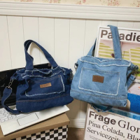 Casual Sling Bag Fashion Jean Crossbody Bag Large Capacity Multifunctional Retro Versatile Satchel Bag