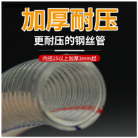 耐低溫硅膠復合鋼絲軟管防凍透明輸油管汽油柴油耐酸耐減卸油管