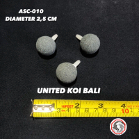 Airstone ASC-010 L Batu Aerator Bulat Bubble Air Stone Asc0102,5cm