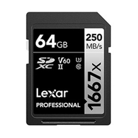Lexar 雷克沙 Professional 1667x SDXC UHS-II 64G記憶卡 SILVER 系列