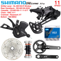 SHIMANO Deore M5100 Complete Kit for MTB Bike 1X11 Speed Rear Derailleurs X11 Chain BB52 M5100 51T Groupset Original Parts
