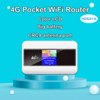 4G SIM card wifi router color LCD display lte modem Sim Card pocket MIFI hotspot 10 WiFi users built-in battery portable WiFi