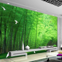 3d customized wallpaper photo 3d wallpaper Bamboo backdrop pigeons 3d bathroom wallpaper living 3d wallpaper
