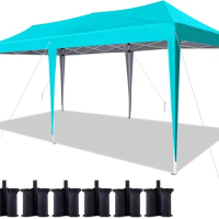 10x20 Pop Up Canopy Tent Easy up Canopy with 6 Free Sandbags Instant Folding Canopy Tent for Party and Outdoor Event