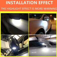 belook ไฟกระจก LED สีขาว 6000K จำนวน 2 ชิ้น สำหรับ Octavia 3 2 5E 1Z 2004-2020 และ Superb 3 2 B6 B8 