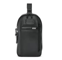 TUMI Alpha Sling Bag - Tas Selempang Pria - Leather Black