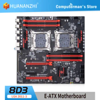 HUANANZHI X99 8D3 LGA 2011-3 XEON Motherboard Dual CPU support LGA 2673 2676 2666 2678 2696 E5 V3 V4 Memory DDR3 RECC M.2 NVME