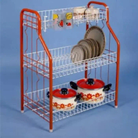 Rack Piring Mini 2 Susun + Tatakan B 30 Med + T Modelline White