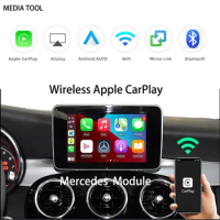 Apple CarPlay Android Auto Decoder For Mercedes-Benz W205 W176 W246 W166 W222 Interface Support Front Rear Rear Camera Mirror