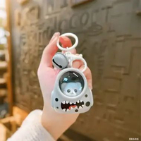 SK-C1372 Gantungan Kunci Lampu Backpack Cat Astronot / Keychain With Night Lamp Karakter / Gantungan