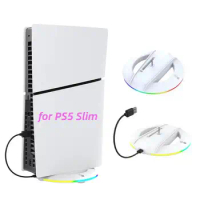 RGB Vertical Stand for PS5 Slim Console Led Base With 14 Light Mode Touch Control For PlayStation 5 Slim Version Base Stand