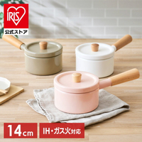 日本公司貨 新款 IRIS OHYAMA MLKP-14 鋁合金 牛奶鍋 14cm 附蓋 泡麵鍋 湯鍋 陶瓷塗層 電磁爐可用