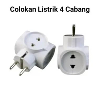 Colokan Listrik 4 Cabang - Stopkontak 4 Cabang - Colokan Arde 4 Cabang - Cok Cabang 4 - Steker T Ard
