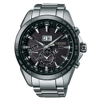 SEIKO精工AstronGPS對時大視窗日期時尚腕錶-黑SSE149J1 SK014