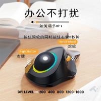 軌跡球鼠標三模無線辦公藍牙靜音鼠標人體工學垂直繪圖CAD滑鼠-貼心優衣家居