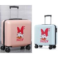 18 Inch PC Women Travel Small Cabin Suitcase With Silent Wheels Trolley Rolling Luggage Bag Check-in Case Valises Free Shipping