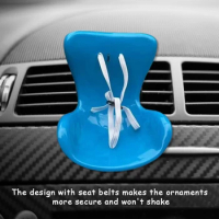 Car Doll Safety Seat for Labubu Cute Car Air Outlet Decoration Mini Seat for Labubu Ob11 Doll Car Interior Decor