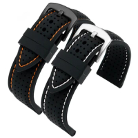 Waterproof Breathable Silicone Watch Strap for Armani mido Helmsman Seiko Sports Outdoor Men watchband 20 22mm