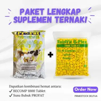 PROFAT SUSU 1 KG + BECOMP 1000 – Susu Bubuk Nutrisi & Penggemuk Hewan Ternak dan Peliharaan