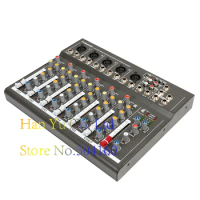 Professional Digital Microphone Sound Mixing Console 48V Phantom Power 7 Channel Karaoke Audio Mixer Amplifier With USB